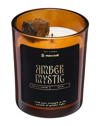 Naturalna świeca sojowa 200ml AMBER MYSTIC, Moonholi