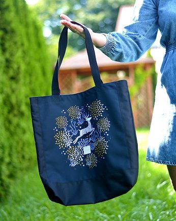 Torba shopper na zakupy wodoodporna shopperka renifer, Uszyciuch