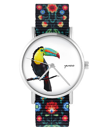 Zegarek - Tukan - folk czarny, nylonowy, yenoo