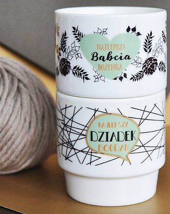 Kubek z imieniem babci i dziadka, zestaw, Sowia Aleja