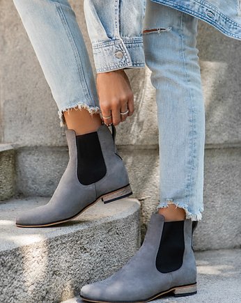 RĘCZNIE ROBIONE BOTKI ZAPATO 480 GRAFITOWY, Zapato
