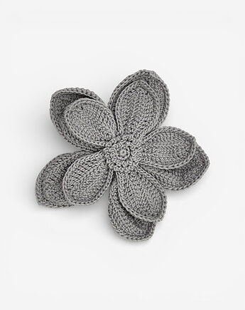 Broszka kwiat XL - szara, Frozen Keys