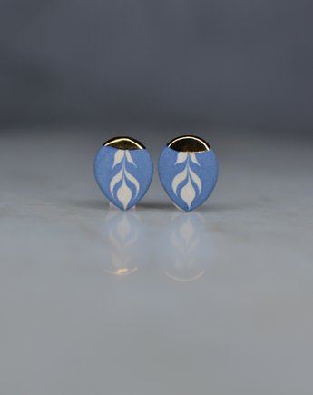 Kolczyki ceramiczne zdobione złotem #011, coco ceramics