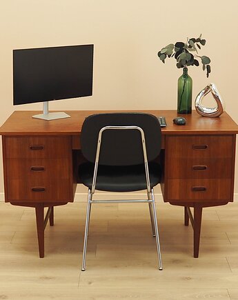 Biurko tekowe, duński design, lata 70, produkcja: Dania, Przetwory design