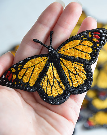 Naszywka termo przylepna motyl Monarcha, Wyszywane