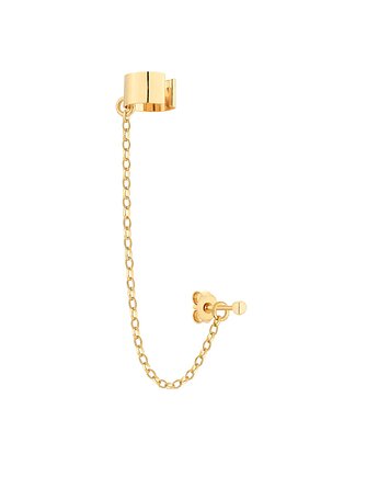 Złota nausznica z łańcuszkiem i kulką, SOTHO