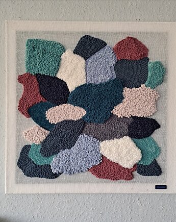 Obraz punch needle abstrakcja, PUCHAKI