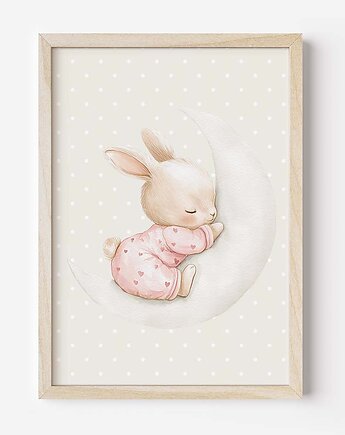 Plakat Na Ścianę Dla Dziewczynki Różowe króliczki nr. 12, Dekoracjan