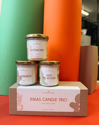 Zestaw świec sojowych XMAS CANDLE TRIO 3 x 120 g, Plantstore