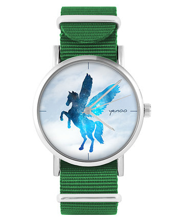 Zegarek - Pegaz - zielony, nylonowy, yenoo