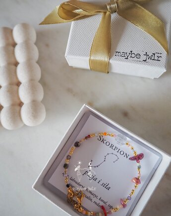 Bransoletka Zodiakalna z Naturalnych Kamieni Skorpion, MAYBEJWLR