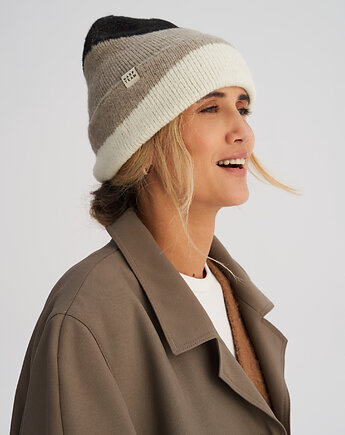 Pastelowa czapka zimowa czarna, HARP TEAM