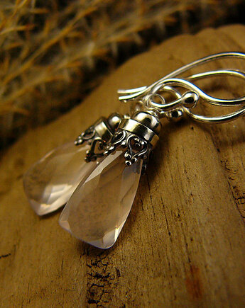 Kolczyki Bali Bali - Różowy Kwarc Srebro, Kuźnia Nehesi