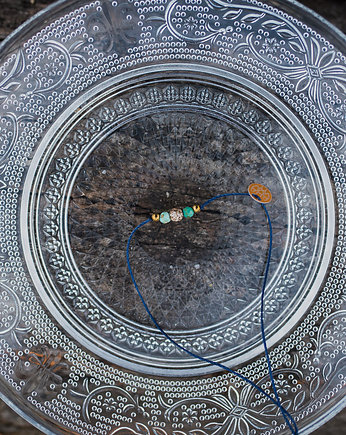 Bransoletka Sznurkowa Jaspis Turkus Hematyt, w hand works