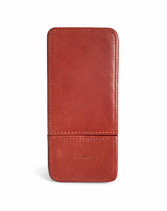 Etui na 3 pióra lub  długopisy brązowy koniak, Lamato