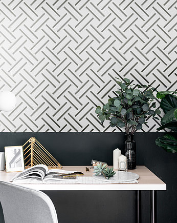 Powtarzalny szablon malarski / BASKET WEAVE, Szablony Nakleo