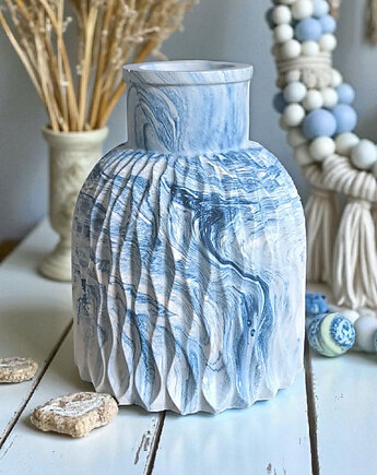 Wazon w niebieskim naczyniu gipsowym NORDIC CALM, Oyka Candle