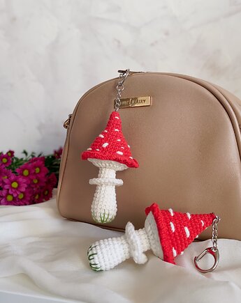 Brelok muchomorek, Brelok grzybek do kluczy, Brelok jesienny, EcoToysByNastya