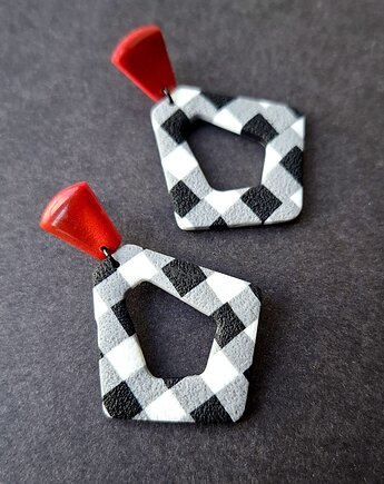 Kolczyki mono kratka no3, Motywator Eweliny