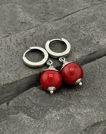 Kolczyki kule korala, RayOfArt