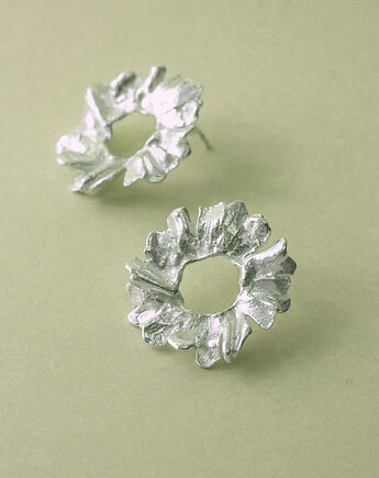 Kolczyki kwiaty srebrne- Rumianki, KOS jewellery