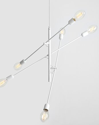 Lampa wisząca minimalistyczna Twigo 6 - biała, CustomForm