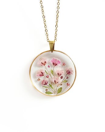 Naszyjnik z kwiatami, prezent dla babci, Colie