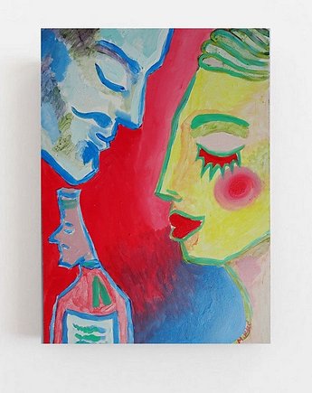 Obraz do salonu kochankowie pocałunek lovers, alice oil on canvas