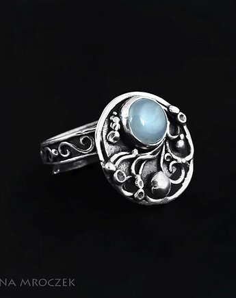 Pierścionek Chalcedon w splocie , Anna Mroczek