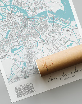 Plakat Miasta Świata - Amsterdam, Peszkowski Graphic
