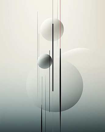 Plakat minimalistyczny pt. Cicha kompozycja, Manon