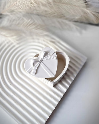 Szkatułka na biżuterię serce - white, Nejmi Art Handmade
