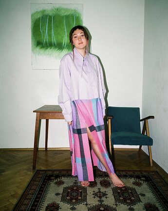 Spódnica Pink Geometry Scene, Rags Queen