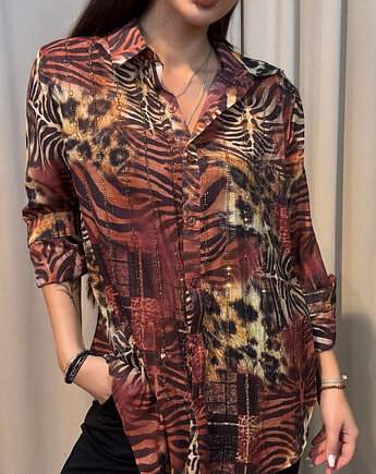 Bawełniana koszula Bling Vino Leopardo, SOLO moda