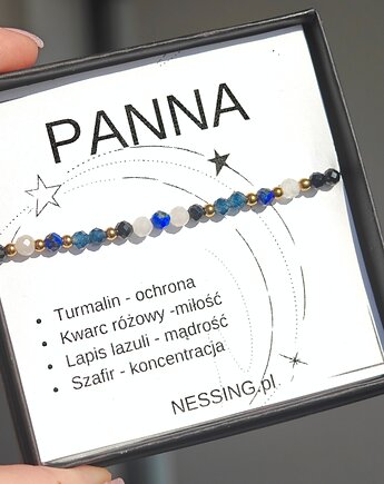 PANNA bransoletka zodiakalna na gumce, NESSING handmade