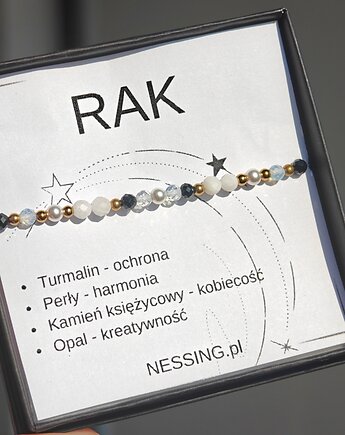 RAK bransoletka zodiakalna na gumce, NESSING handmade