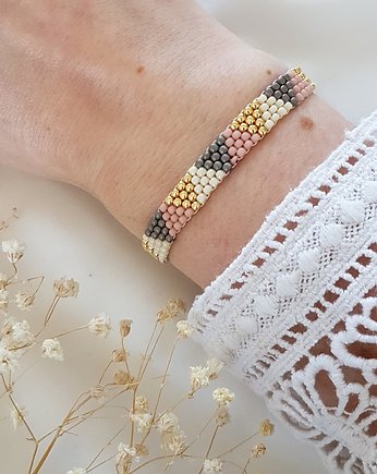 Płaska bransoletka we wzory, LEI handmade 