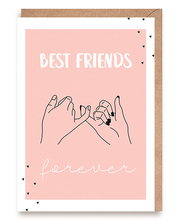 Kartka dla przyjaciela Pinky Promise - "Best Friends Forever", Cardie