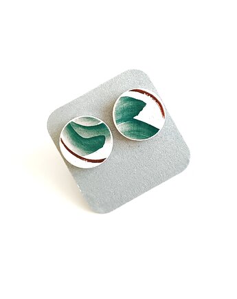 Kolczyki ceramiczne Włocławek, biżuteria z talerzy