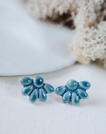 Kolczyki porcelanowe DAISY, rękoczyny