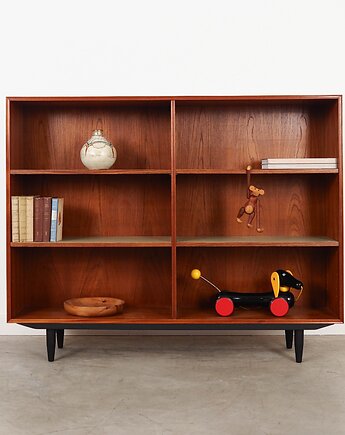 Regał tekowy, niemiecki design, lata 70, produkcja: RT M, Przetwory design