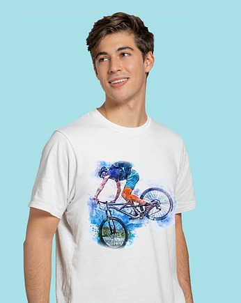 Koszulka organiczna z nadrukiem Cyclist, ART ORGANIC