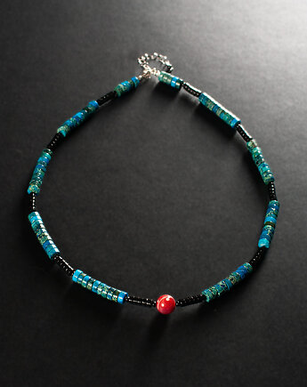 Naszyjnik z jaspisem, onyksem i agatem. [SN20], Anillito