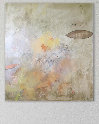 "Prayer" 80x90 cm, obraz na płótnie, pigmenty ziemne, akryl, naniby