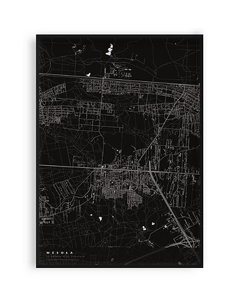 Plakat Mapa Wesoła, dzielnice Warszawy, PLAKATY GEOMETRYCZNE