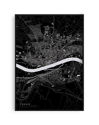 Toruń - mapa miasta  plakat z mapą Torunia, PLAKATY GEOMETRYCZNE