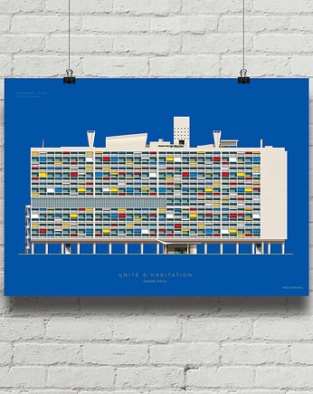 Unite d'Habitation - plakat giclee art, minimalmill