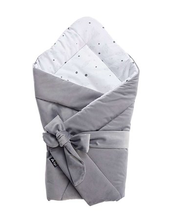 Rożek Velvet Nest Premium gray, Yellow Tipi