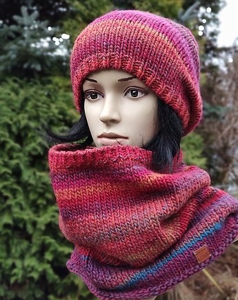 Komplet z owocami, agat handmade