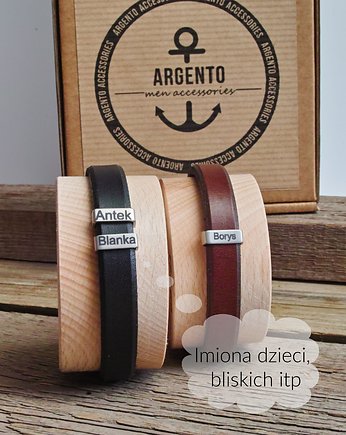 Klasyczna bransoletka męska z grawerem Imion, Argento akcesoria